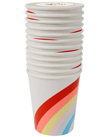 Rainbow 266ml Paper Cups Pack of 12