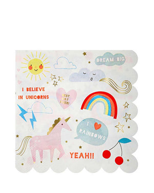 Unicorn Lunch Napkins Pack of 16