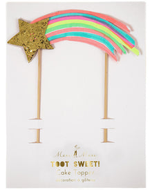 Rainbow Shooting Star Cake Topper
