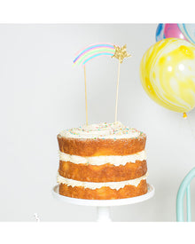 Rainbow Shooting Star Cake Topper
