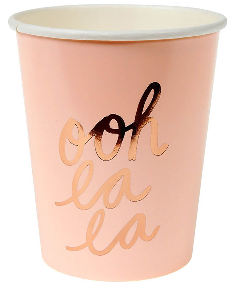 Typographic 250ml Party Cups 8 Pack
