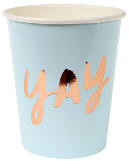 Typographic 250ml Party Cups 8 Pack