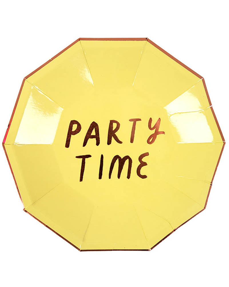 Typographic Party Plates 8 Pack