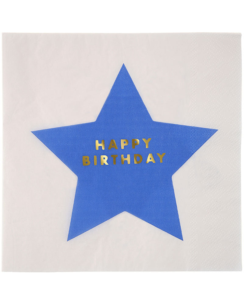 Jazzy Star Happy Birthday Dinner Napkins Pack of 16