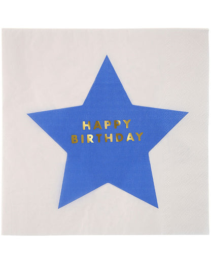 Jazzy Star Happy Birthday Dinner Napkins Pack of 16