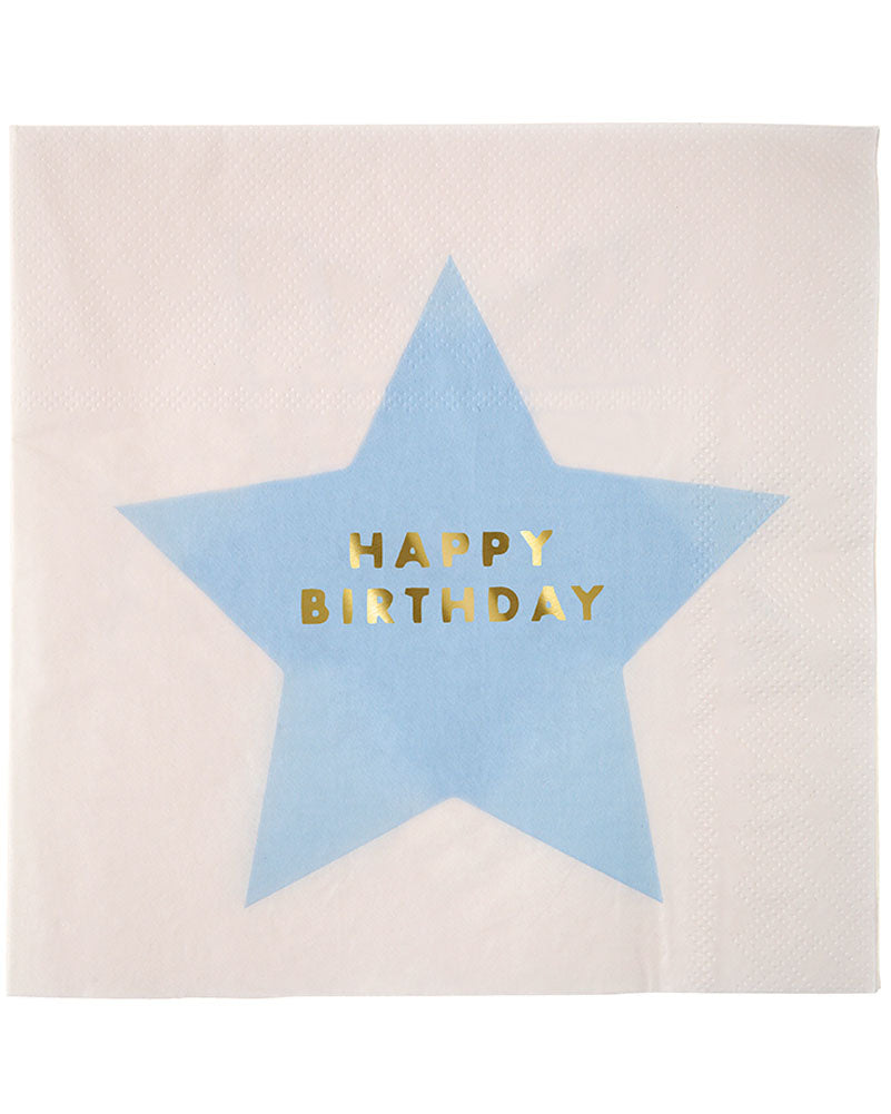 Jazzy Star Happy Birthday Dinner Napkins Pack of 16