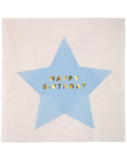 Jazzy Star Happy Birthday Dinner Napkins Pack of 16