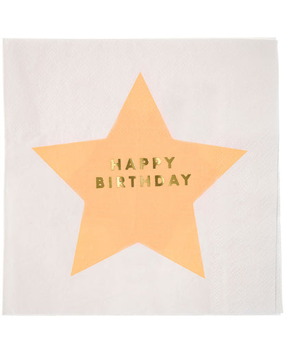 Jazzy Star Happy Birthday Dinner Napkins Pack of 16