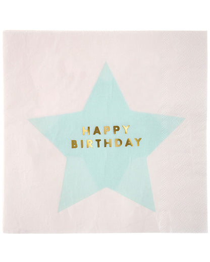 Jazzy Star Happy Birthday Dinner Napkins Pack of 16