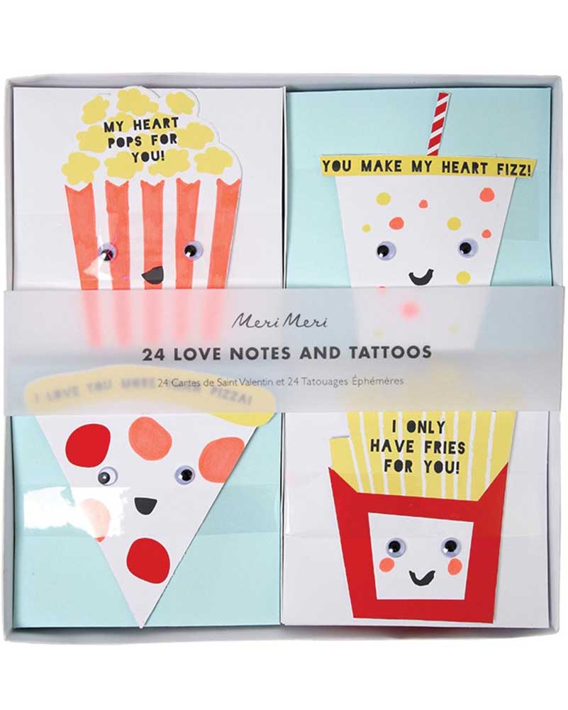 Meri Meri Fun Foods Cards And Tattoos Set of 24
