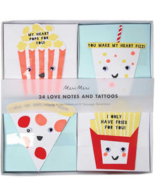 Meri Meri Fun Foods Cards And Tattoos Set of 24