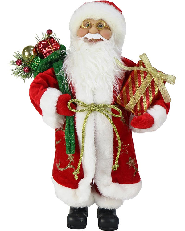 Christmas Mr Claus in Robe Figurine 45cm