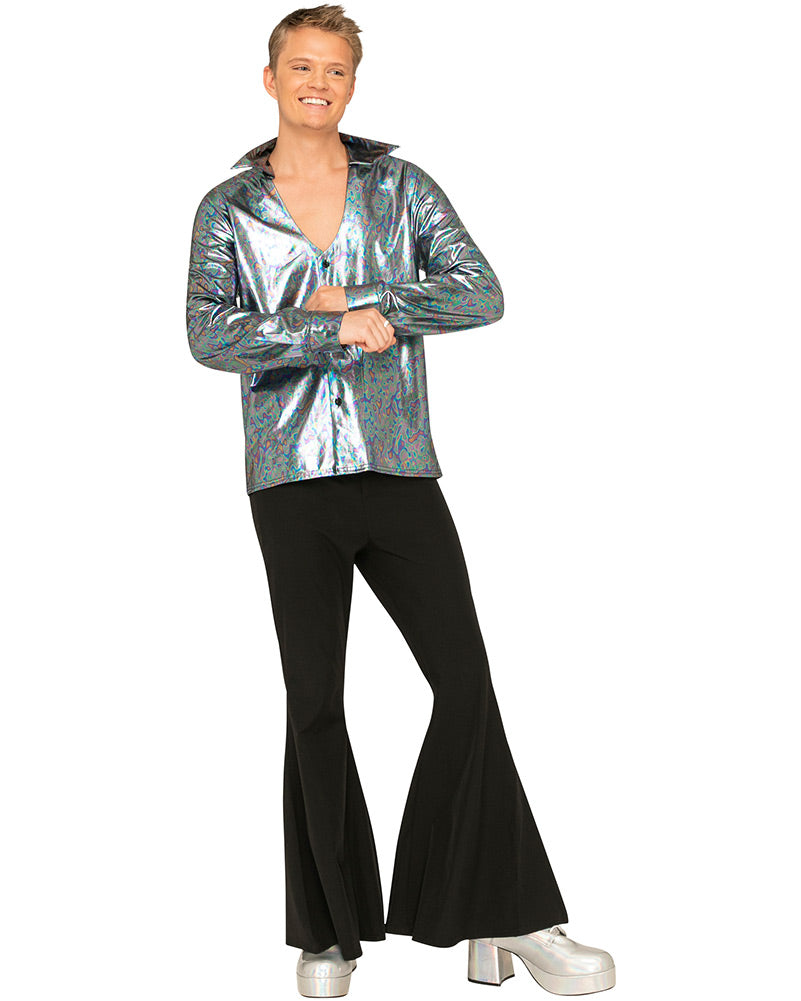 70s Mr Disco Holographic Plus Size Mens Shirt