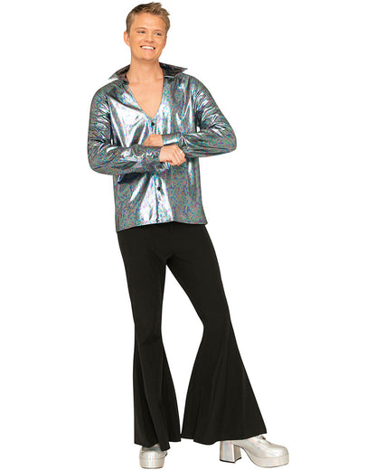 70s Mr Disco Holographic Plus Size Mens Shirt