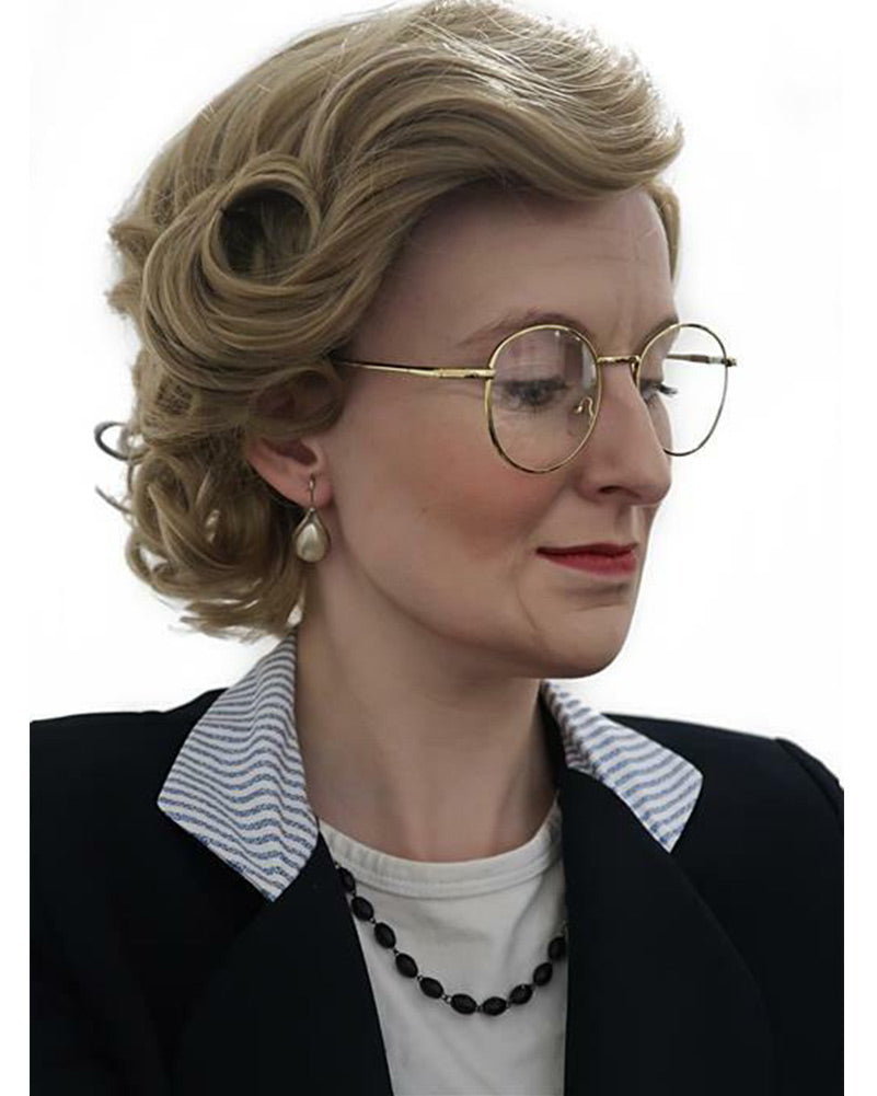 Mrs Housekeeper Old Lady Short Blonde Wig