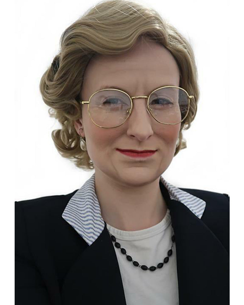 Mrs Housekeeper Old Lady Short Blonde Wig