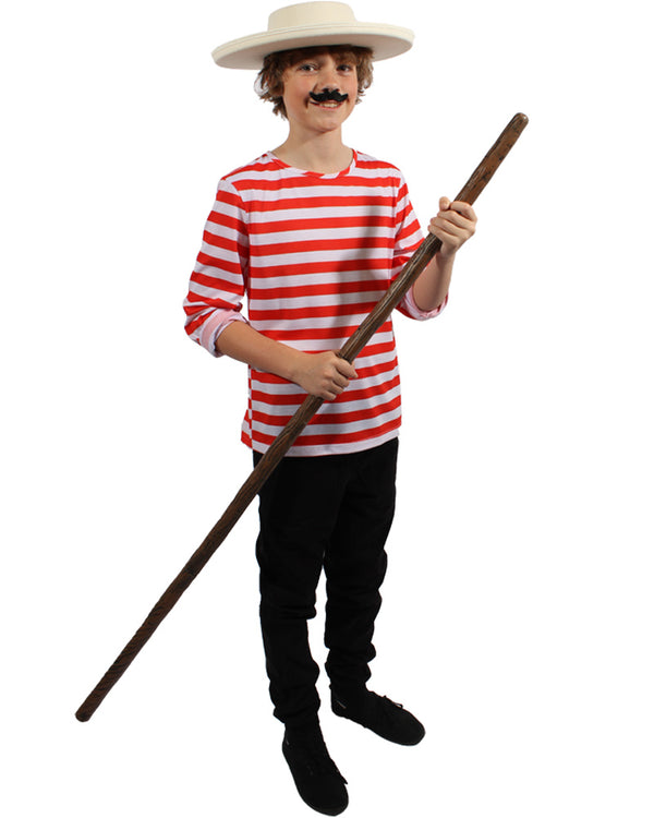 Multi Character Red and White Kids Shirt