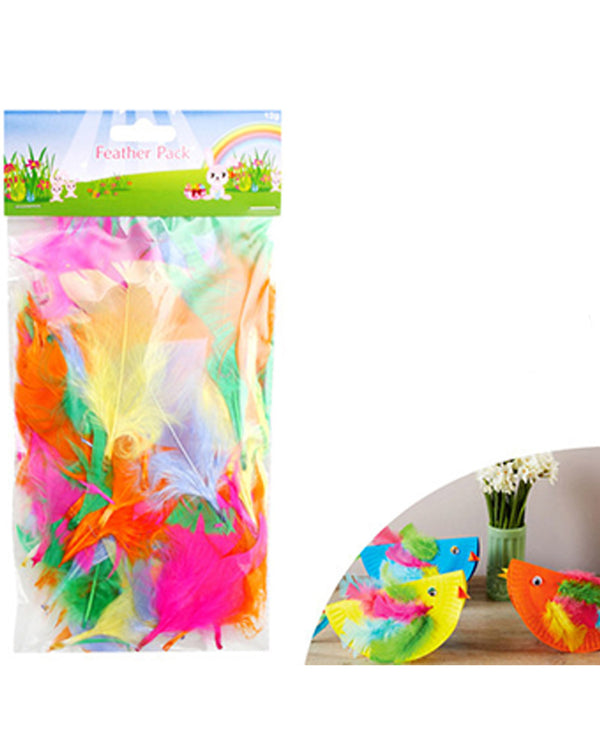 Multi Coloured Feather Pack 12g