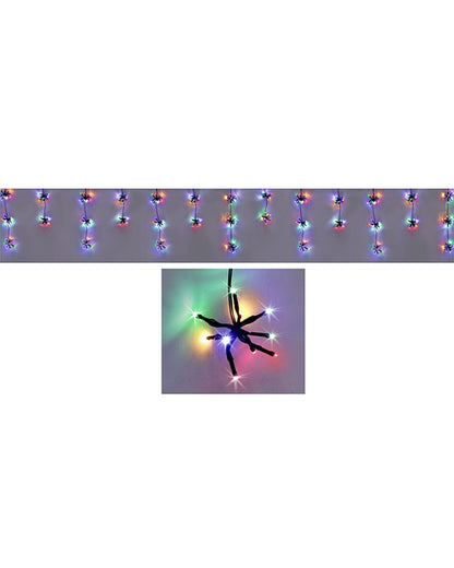 Multi-Coloured LED Starbursts Curtain 3.6m