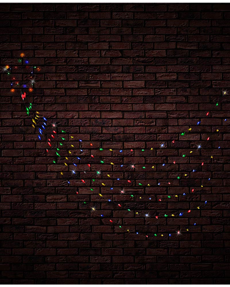 Multi-Coloured Solar LED Waterfall Star 2.1m