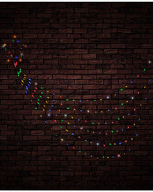 Multi-Coloured Solar LED Waterfall Star 2.1m