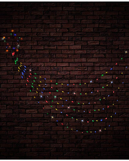 Multi-Coloured Solar LED Waterfall Star 2.1m