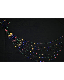 Multi-Coloured Solar LED Waterfall Star 2.1m