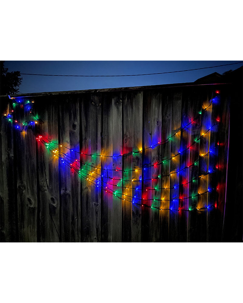 Multi-Coloured Solar LED Waterfall Star 2.1m