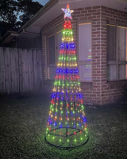 Multi-Coloured Strand Tree Christmas LED Flexi Wire 2.1m