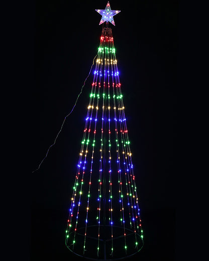 Multi-Coloured Strand Tree Christmas LED Flexi Wire 2.1m