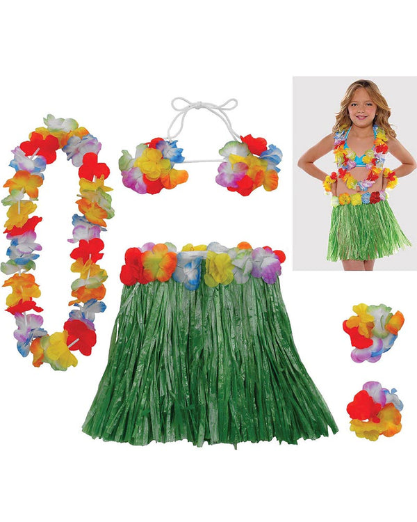 Multicolour Hula Kids Costume