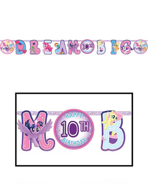 My Little Pony Friendship Adventure Add an Age Jumbo Letter Banner 2.5m
