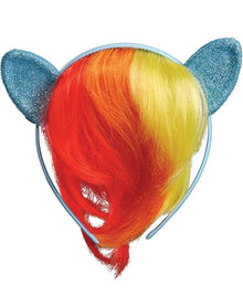 My Little Pony Rainbow Dash Kids Headband with Hair