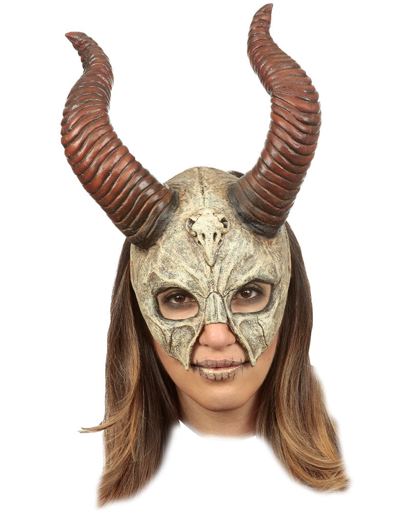 Mythical Horned Skull Deluxe Mask