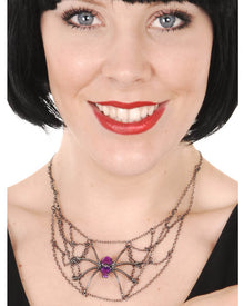 Spider Web Necklace For Halloween