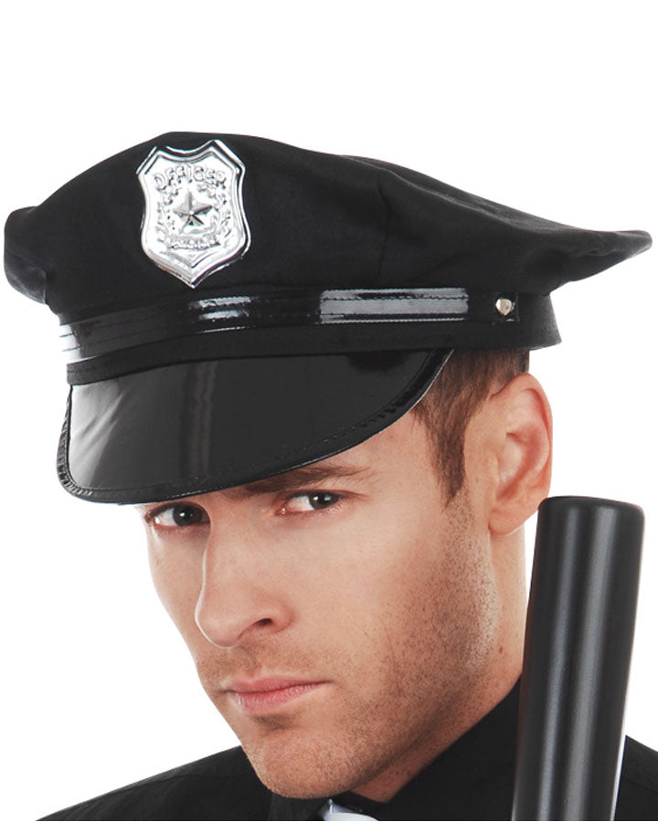 Black USA Police Cap – CostumeBox Australia