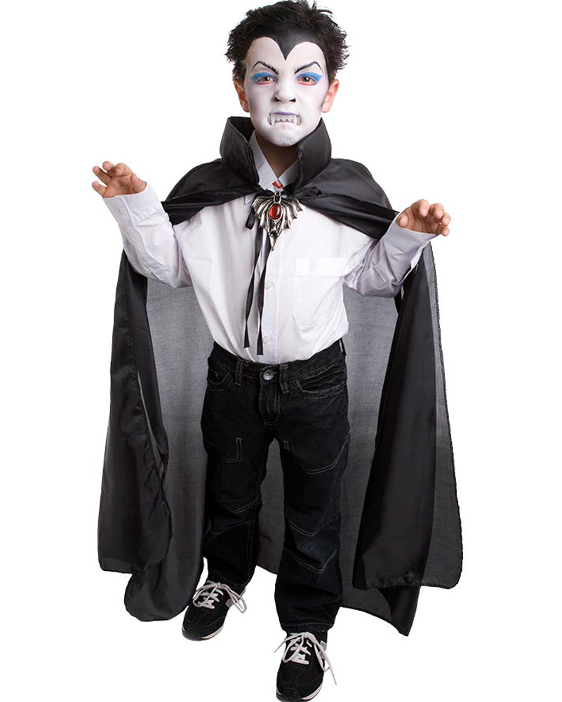 Long Black Kids Cape