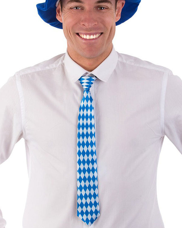 Oktoberfest Blue and White Tie