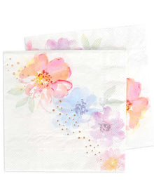 Floral Rose Gold Lunch Napkins Pack of 20