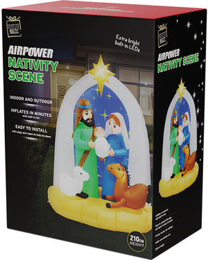 Nativity Scene Christmas Lawn Inflatable Decoration 2.1m