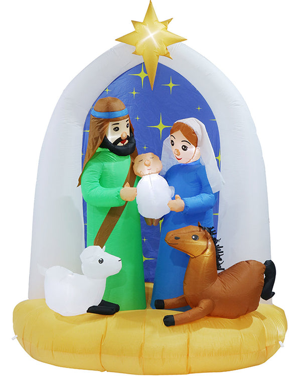 Nativity Scene Christmas Lawn Inflatable Decoration 2.1m