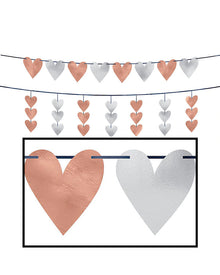 Navy Bride Hearts Banner Kit Pack of 2