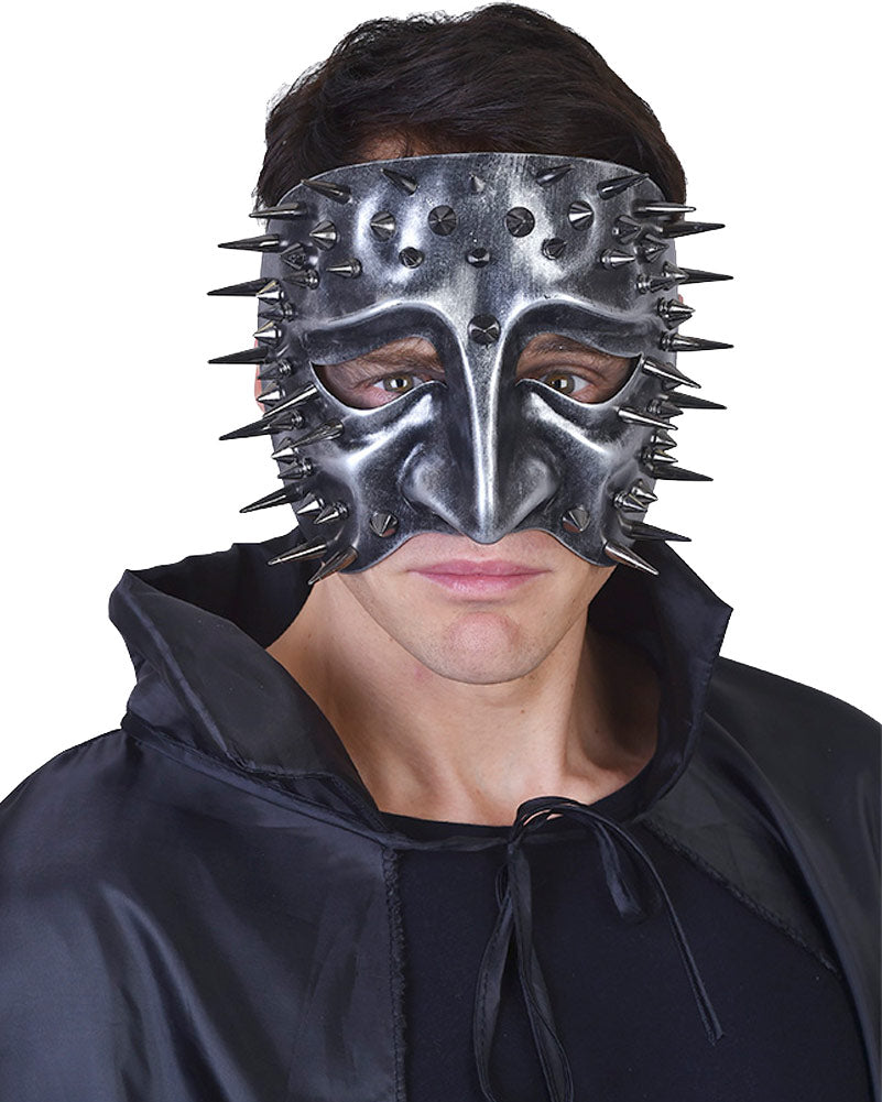 Silver Lazzero Eye Mask with Spikes
