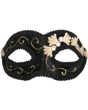 Coco Black Velvet Masquerade Mask