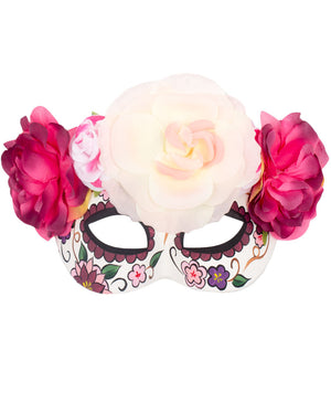 Day of the Dead Soft Pink Flower Eye Mask