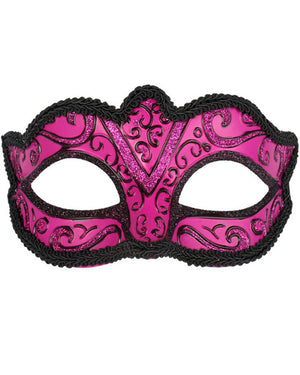 Capri Hot Pink Masquerade Mask