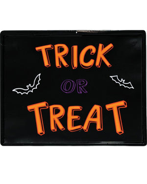 Neon Bright Light Up Trick or Treat Sign 28cm