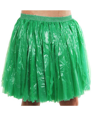 Green Plastic Grass Skirt