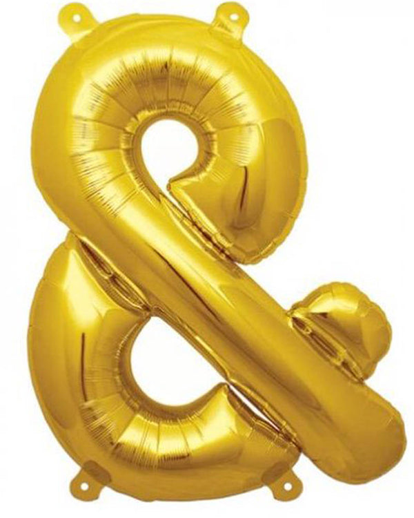 And Symbol Shape Gold Balloon 86cm