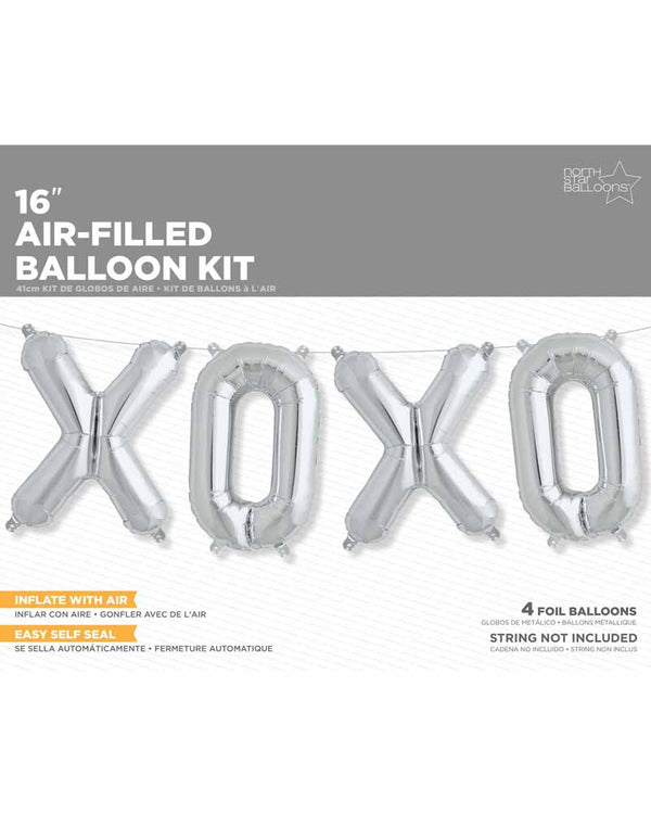 XOXO Silver Balloon Hanging Kit